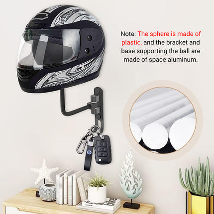 2PCS Motorcycle Helmet Rack Hole free Hat Display Wall Hanging Holder Rack
