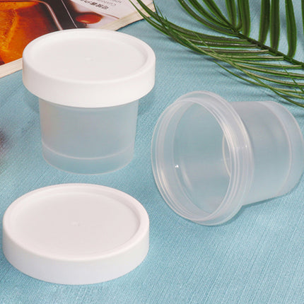 50 Pcs Plastic Cup Packaging Boxes With Leakproof Lids 100 or 200ml