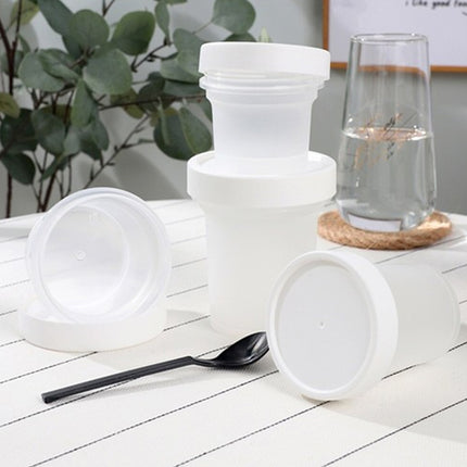 50 Pcs Plastic Cup Packaging Boxes With Leakproof Lids 100 or 200ml