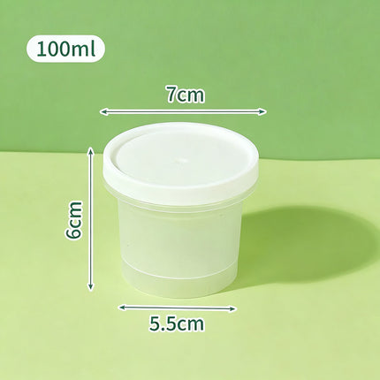 50 Pcs Plastic Cup Packaging Boxes With Leakproof Lids 100 or 200ml