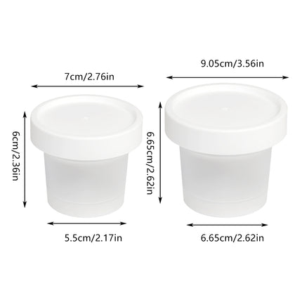 50 Pcs Plastic Cup Packaging Boxes With Leakproof Lids 100 or 200ml