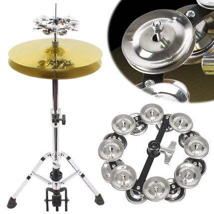 Frame Drum Treading Bell Steel Sheet Rattling Bell Double-Layer for Percussion