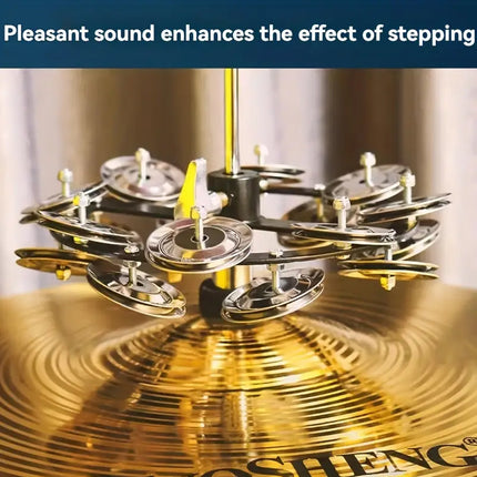 Frame Drum Treading Bell Steel Sheet Rattling Bell Double-Layer for Percussion