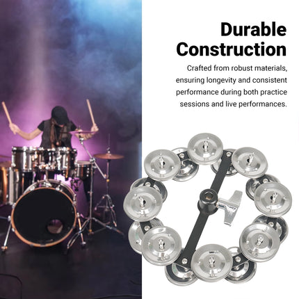 Frame Drum Treading Bell Steel Sheet Rattling Bell Double-Layer for Percussion