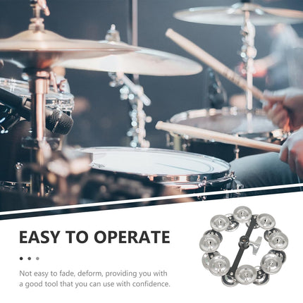 Frame Drum Treading Bell Steel Sheet Rattling Bell Double-Layer for Percussion