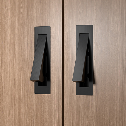 Tatami Silver Drawer Handle Embedded Rotating Concealed Cabinet Pull Invisible