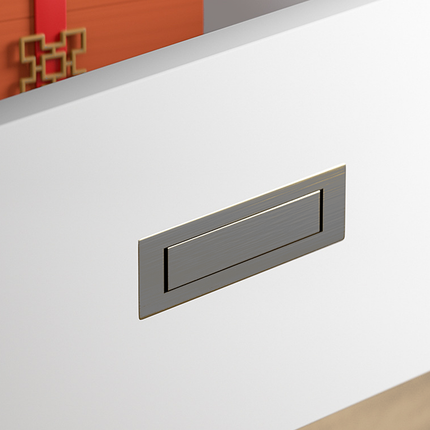 Tatami Silver Drawer Handle Embedded Rotating Concealed Cabinet Pull Invisible
