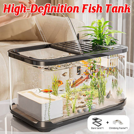Creative Clear Fish Tank Transparent Aquarium With Lid For Desktop Decoration