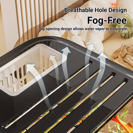 Creative Clear Fish Tank Transparent Aquarium With Lid For Desktop Decoration