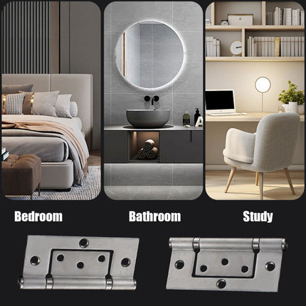 2PCS Stainless Steel Square Hinges Interlocking Design for Door Folding Cabinet
