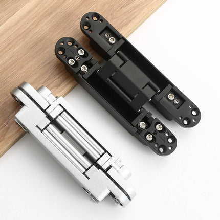2Pcs Concealed 3D Silent Door Hinge Cross Hinge For Cabinet Wood Door Furniture
