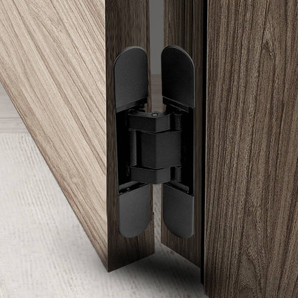2Pcs Concealed 3D Silent Door Hinge Cross Hinge For Cabinet Wood Door Furniture