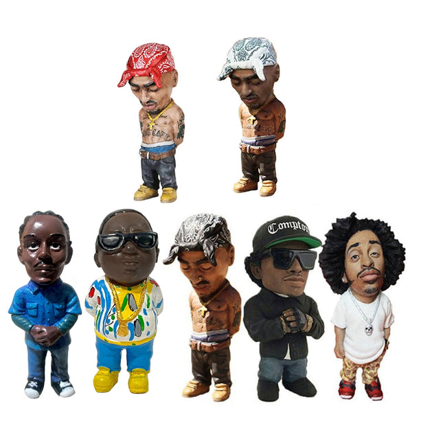 New Rapper Star Cool Hip Hop Guy Ornaments Creative Desktop Statue Home Decorate