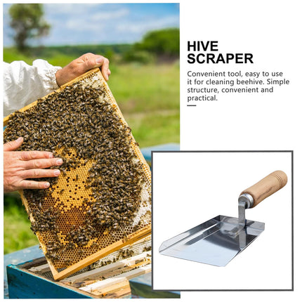 Beehive Debris Cleaner Pollen Shovel Multi Functional Beekeeping Tool Handle