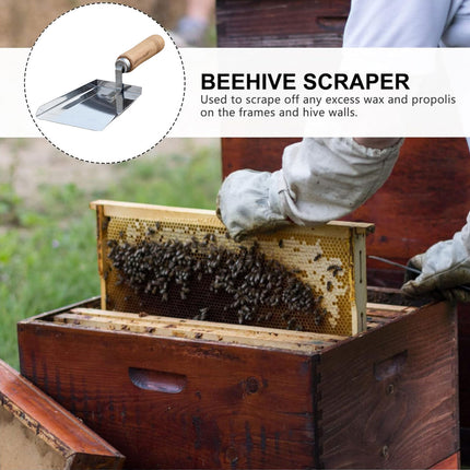 Beehive Debris Cleaner Pollen Shovel Multi Functional Beekeeping Tool Handle