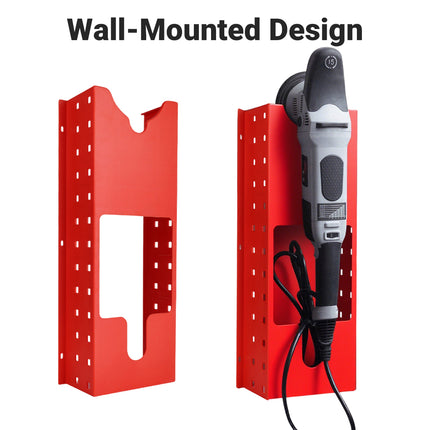 Multi-Functional Wall-Mounted Polisher Storage Rack Space-Saving Easy to Install