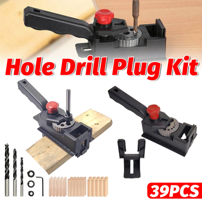Woodworking Drilling Positioning Fixture 39PCS DIY Tool Set for Woodworking