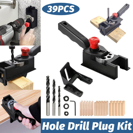 Woodworking Drilling Positioning Fixture 39PCS DIY Tool Set for Woodworking