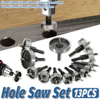 13pcs Hole Saw Set Metal Drill Bits 16-53mm Tungsten Steel Iron Plate Copper Cutter