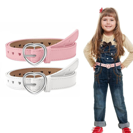 4pcs Women Hollow Out Belt Love Buckle Fashion Waist Belt Adjustable Strap
