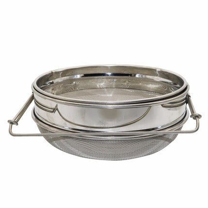Honey Filter Double Sieve Screen Stainless Steel Strainer Beekeeping Equipment