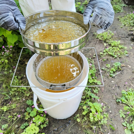 Honey Filter Double Sieve Screen Stainless Steel Strainer Beekeeping Equipment
