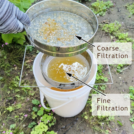 Honey Filter Double Sieve Screen Stainless Steel Strainer Beekeeping Equipment