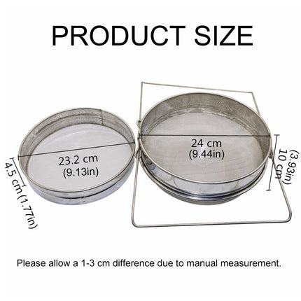 Honey Filter Double Sieve Screen Stainless Steel Strainer Beekeeping Equipment