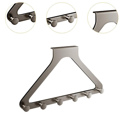 Door Hanger Hook Rack Over The Door Organizer with 6 Hooks for Coat Jacket Bag
