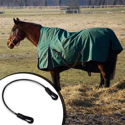 5PCS Elastic Horse Blanket Straps with Double Clips for Riding Training Stable