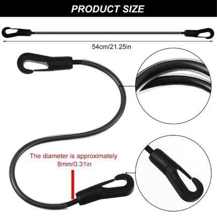 5PCS Elastic Horse Blanket Straps with Double Clips for Riding Training Stable