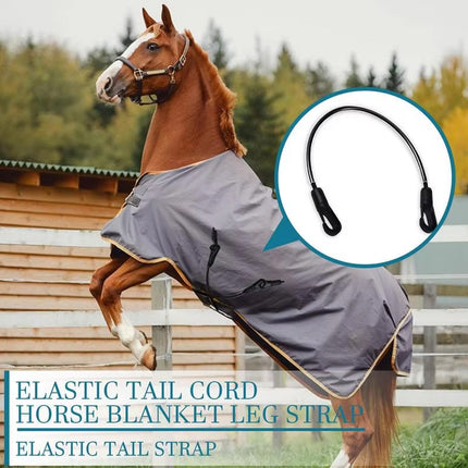 5PCS Elastic Horse Blanket Straps with Double Clips for Riding Training Stable