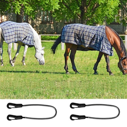 5PCS Elastic Horse Blanket Straps with Double Clips for Riding Training Stable