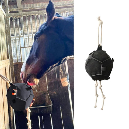 Interactive Horse Carrot Treat Feeder Toy Hanging Puzzle Ball for Stables