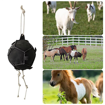 Interactive Horse Carrot Treat Feeder Toy Hanging Puzzle Ball for Stables