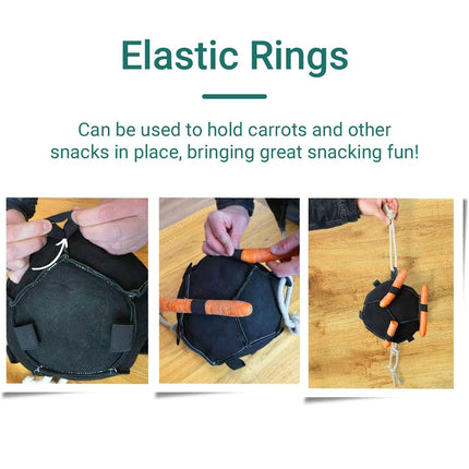 Interactive Horse Carrot Treat Feeder Toy Hanging Puzzle Ball for Stables