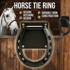 Horseshoe Style Iron Horse Tie Ring Wall Mount