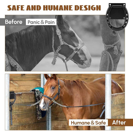 Horseshoe Style Iron Horse Tie Ring Wall Mount