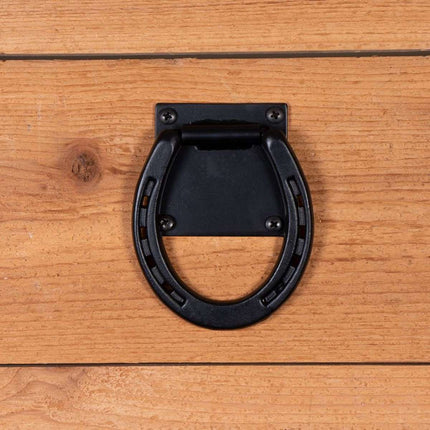 Horseshoe Style Iron Horse Tie Ring Wall Mount