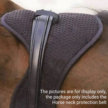 Horse Neck Protector Band Adjustable Cover Black Breathable Equine Fly Shield