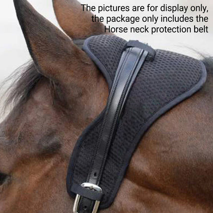 Horse Neck Protector Band Adjustable Cover Black Breathable Equine Fly Shield