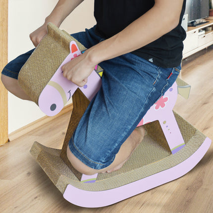Creative Horse Shaped Cat Scratch Board Nesting Cave Cat Tree Bed Furniture Toy