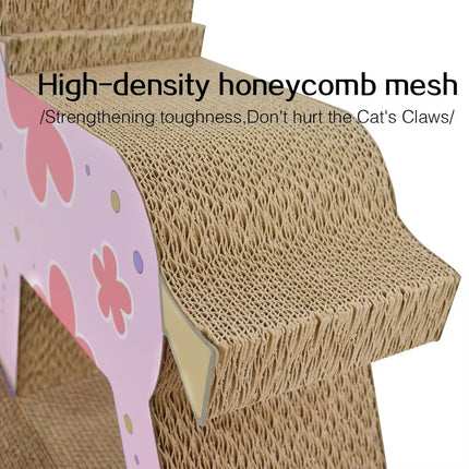 Creative Horse Shaped Cat Scratch Board Nesting Cave Cat Tree Bed Furniture Toy
