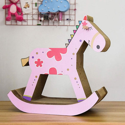 Creative Horse Shaped Cat Scratch Board Nesting Cave Cat Tree Bed Furniture Toy