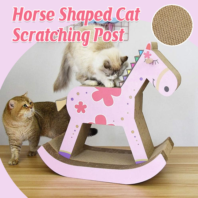 Creative Horse Shaped Cat Scratch Board Nesting Cave Cat Tree Bed Furniture Toy