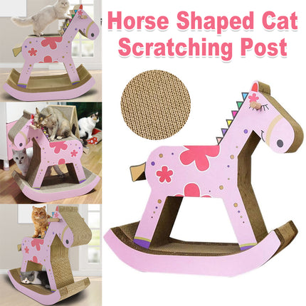 Creative Horse Shaped Cat Scratch Board Nesting Cave Cat Tree Bed Furniture Toy