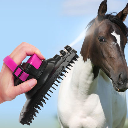 Horse Bath Brush Grooming Massage Comb Soft Bristle Cleaning Tool For Equine Use