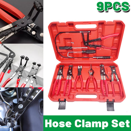 9PCS Car Hose Clamp Set Durable for Plumbing Automotive Hoses Fastening Tools