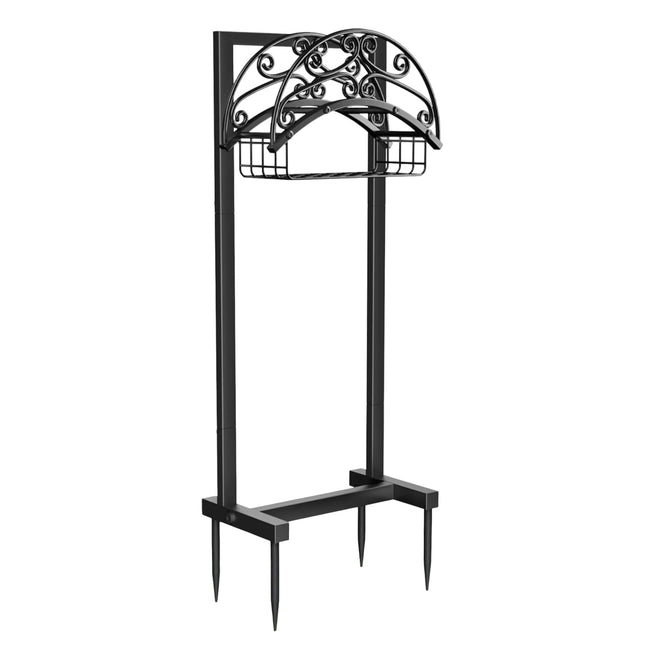Garden Pipe Rack Support Outdoor Pipe Rack for Garden Yard  Water Hose Storage