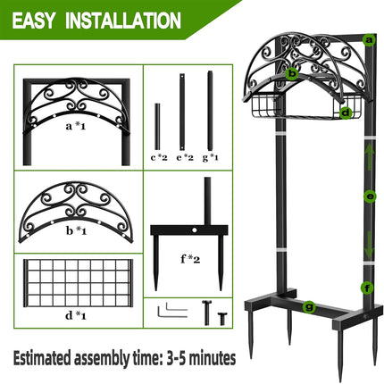 Garden Pipe Rack Support Outdoor Pipe Rack for Garden Yard  Water Hose Storage